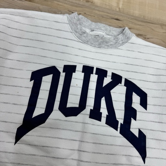 Vintage Carolina connection Duke crewneck sweatshirt Sz Large blue white gray - Picture 5 of 6